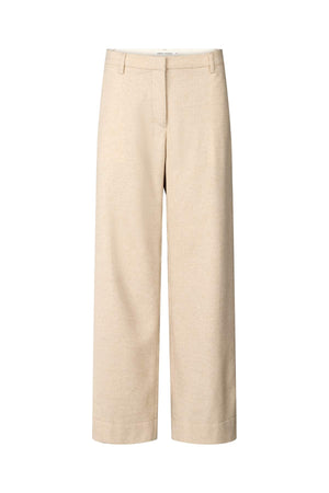 Kesia - Mini herringbone pants I Light sand