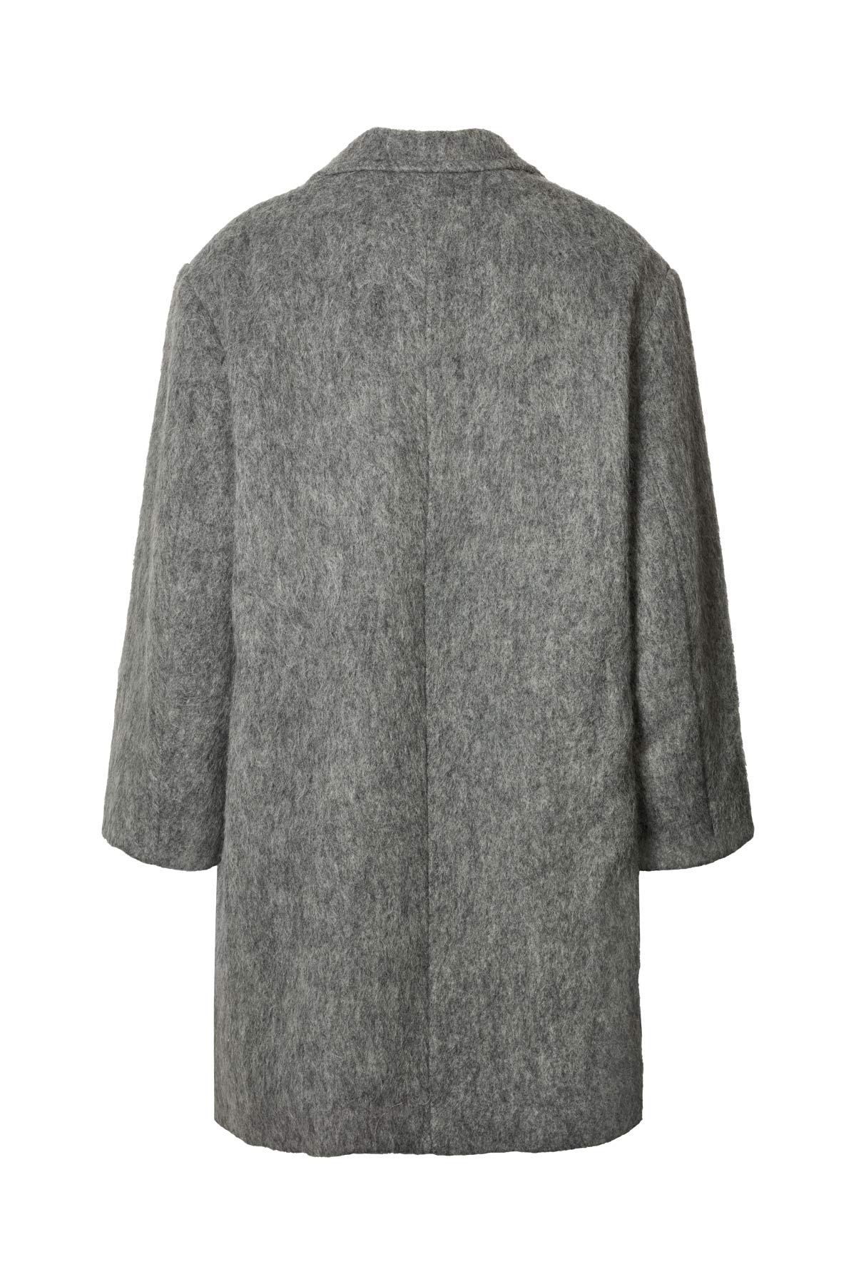 Leanna - Fuzzy oversized coat I Grey melange