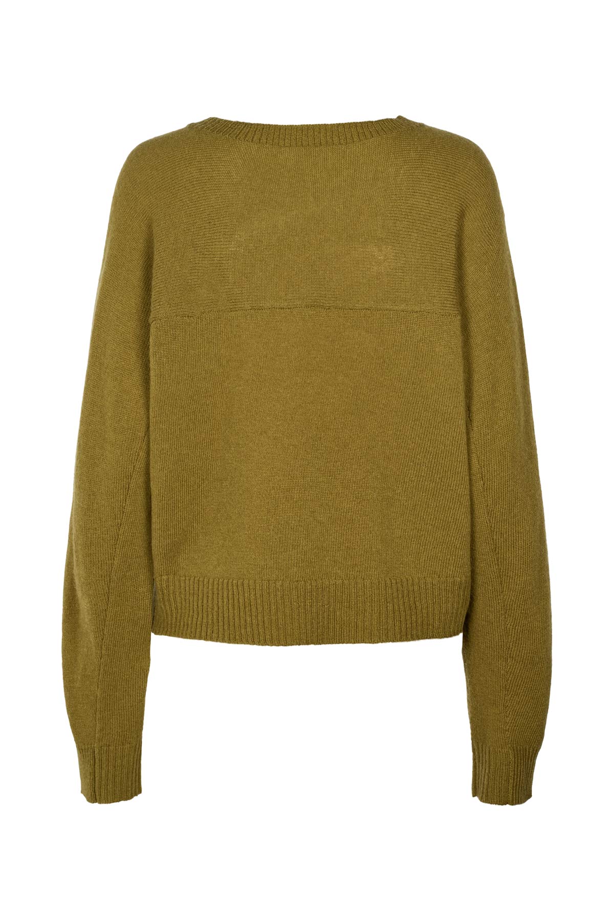 Dalani - Pure wool boxy sweater I Fern green
