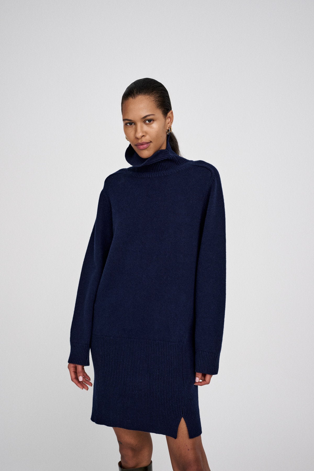 Carole - Pure wool dress I Navy