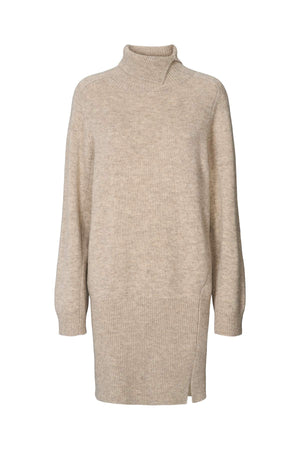 Carole - Pure wool dress I Oatmeal