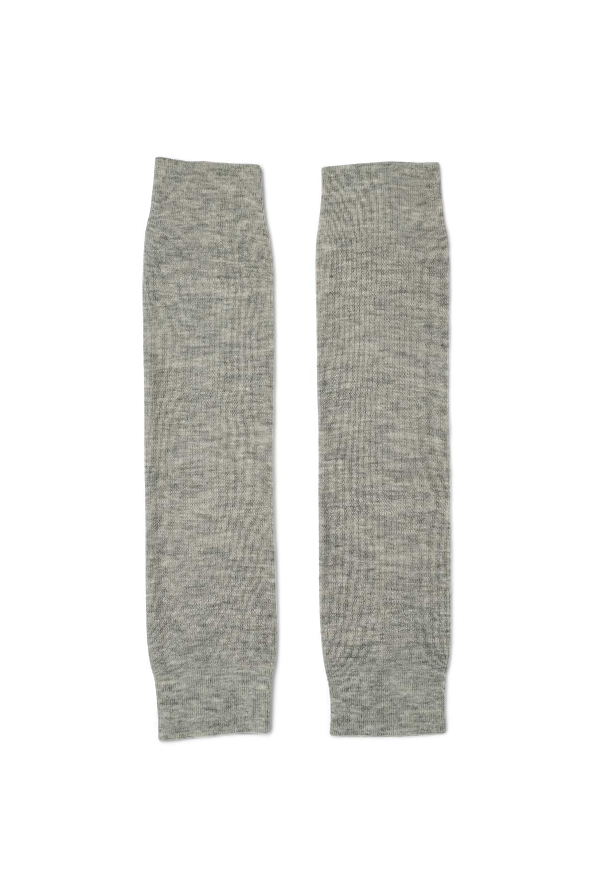 Seia - Waffled knit leg warmers I Grey melange