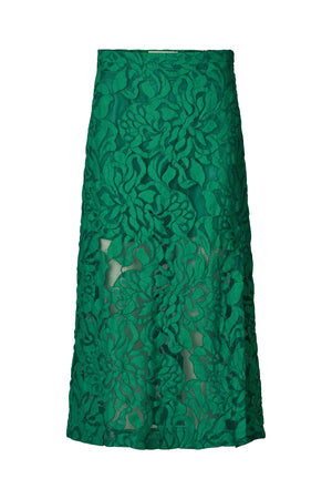 Fauna - Orchid lace skirt I Verdant green
