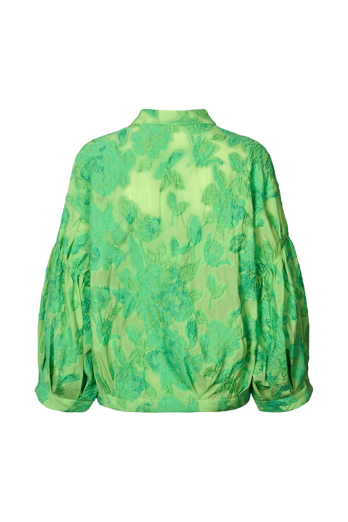 Candie - Clipped jacquard shirt jacket I Viper green