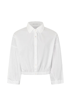 Veda - Poplin shirt box pleat sleeve I White