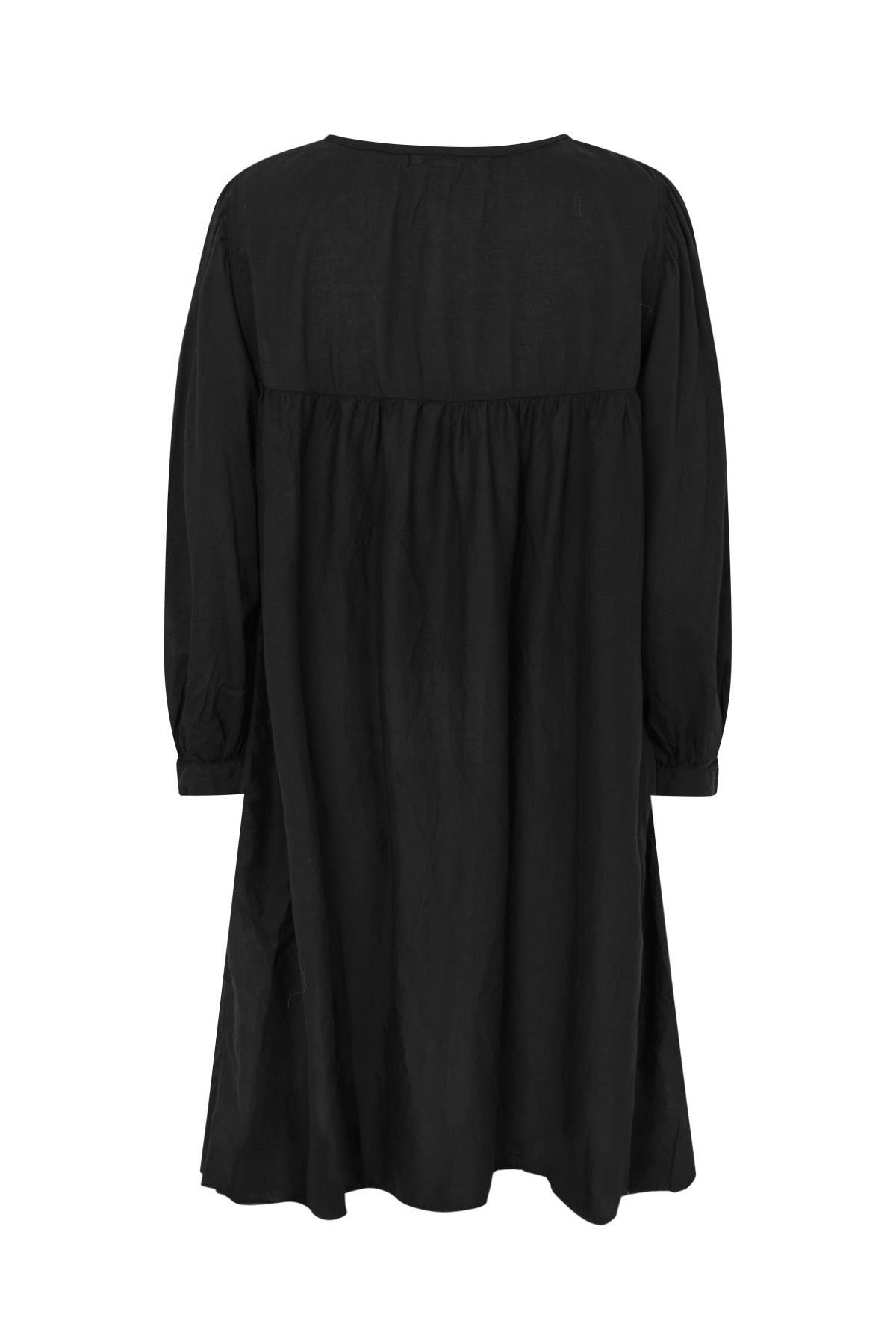 Elda - Cotton full sleeve dress I Black