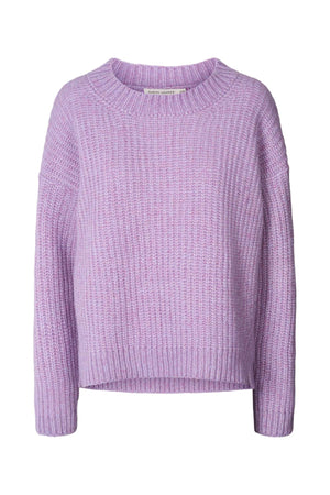Hifa - Open knit cosy sweater I Lavender