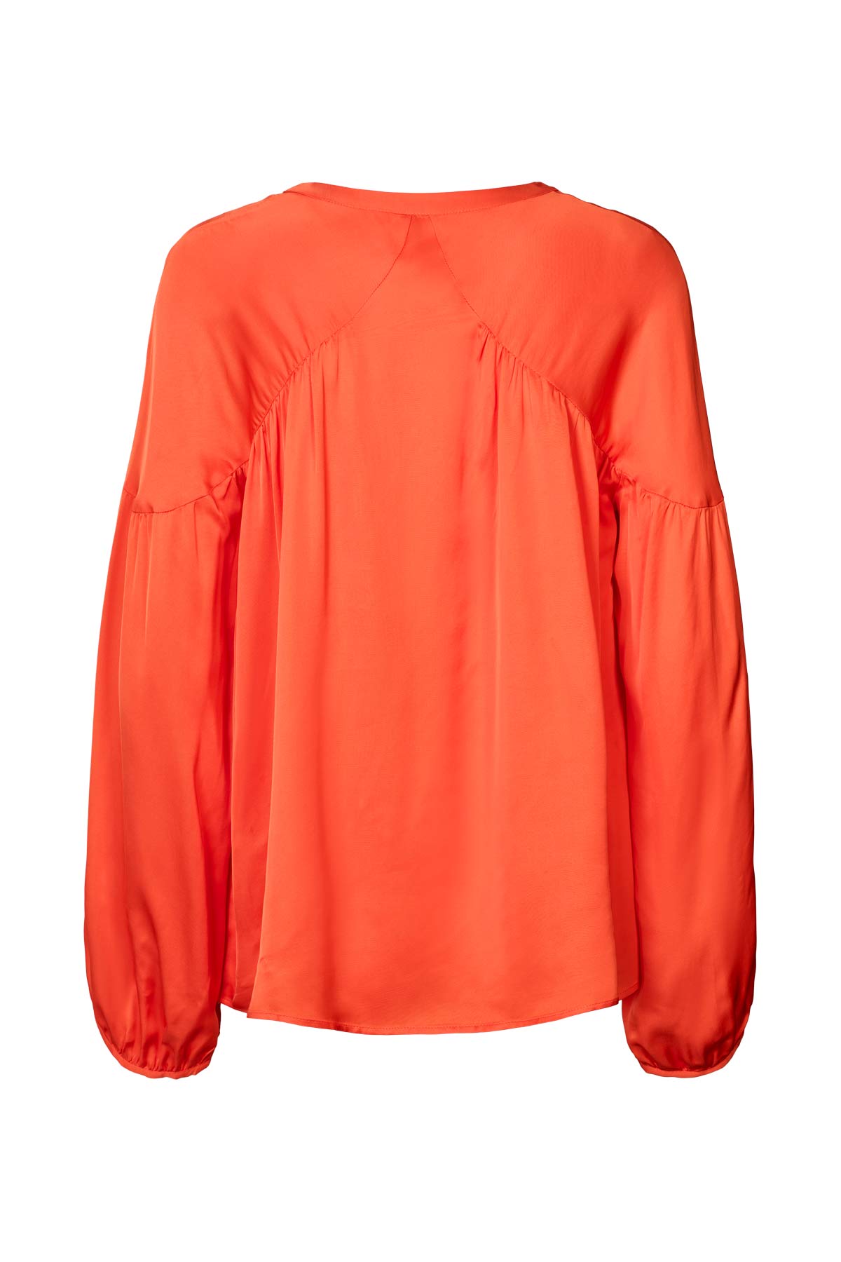 Lissy - Contrast lace shirt I Deep mandarin