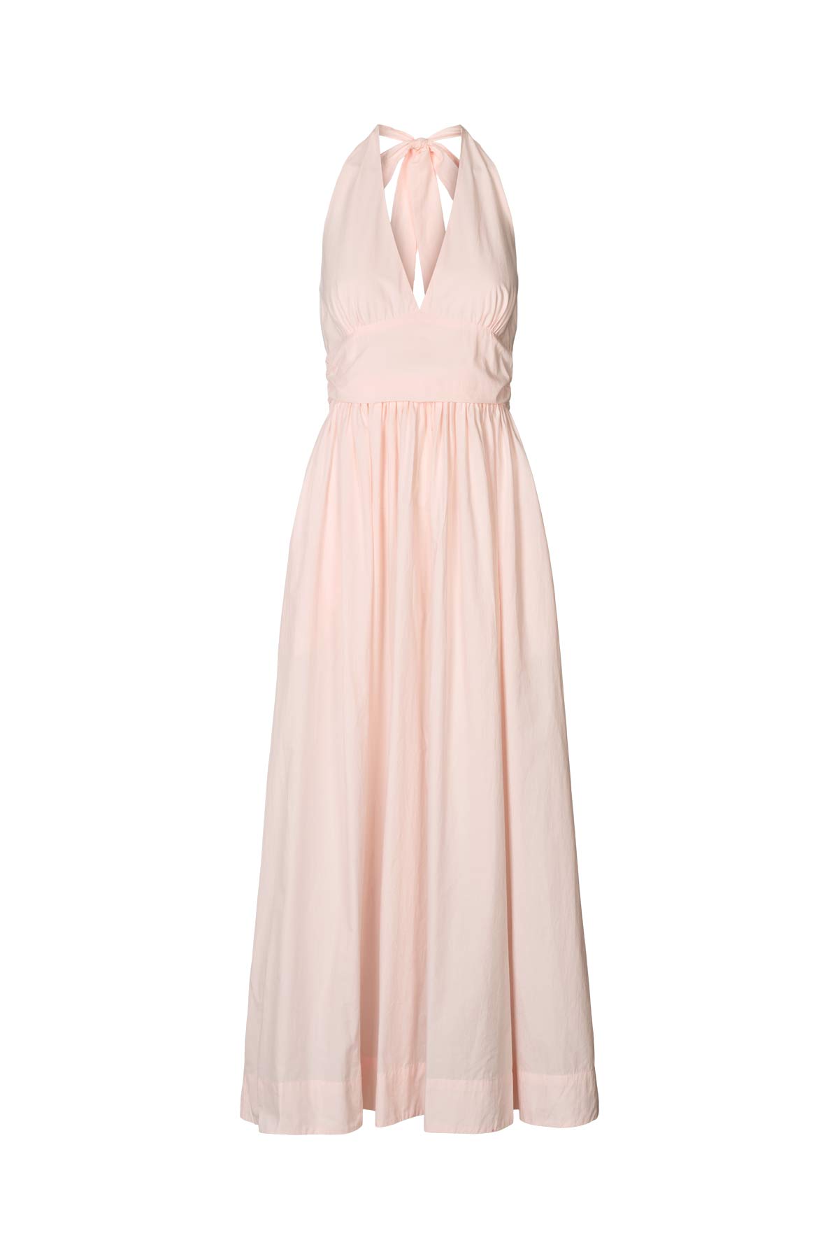 Izette - Poplin halter dress I Light rose