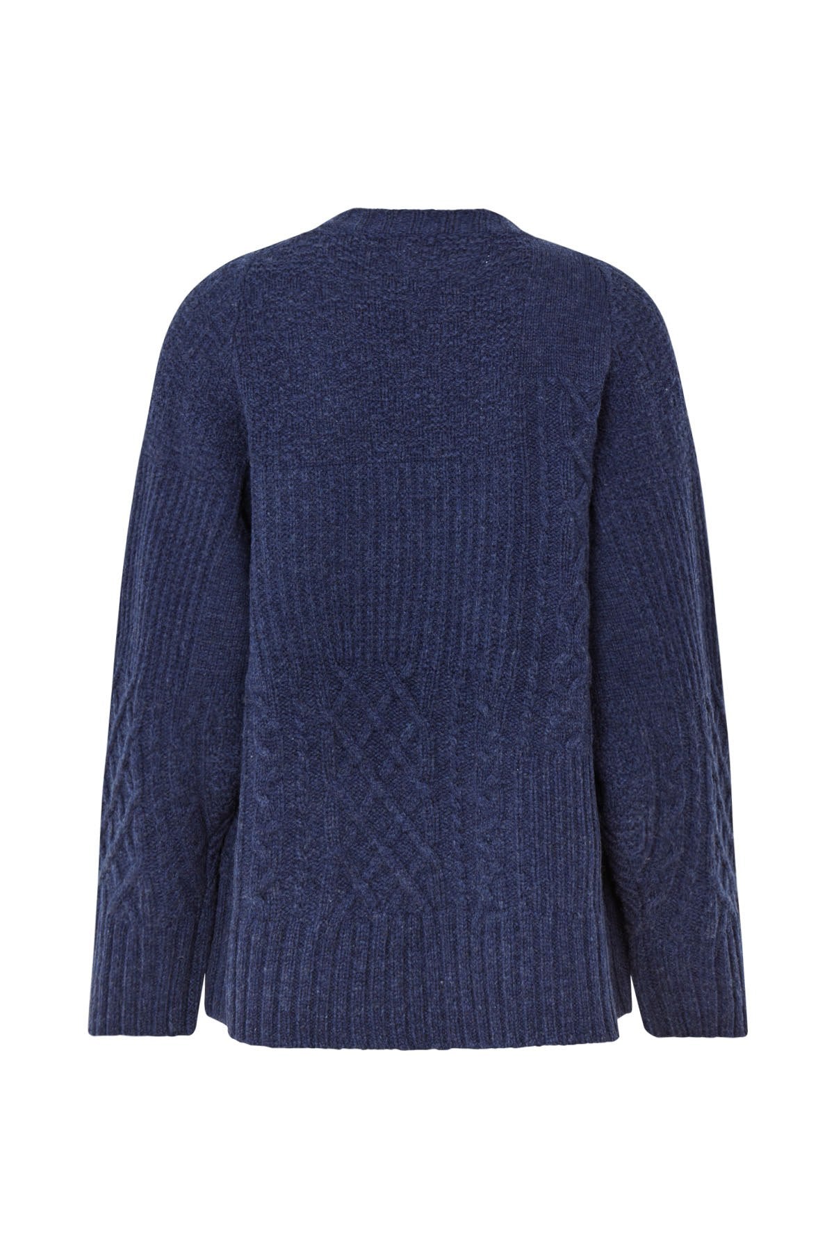 Luka - Patchwork knit cardigan I Indigo