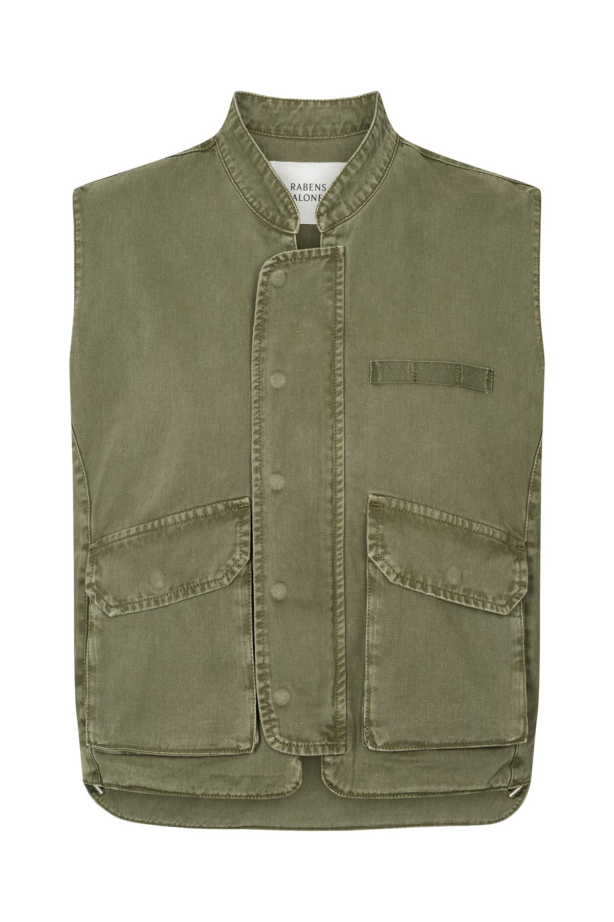 Beena - Canvas vest I Washed sage