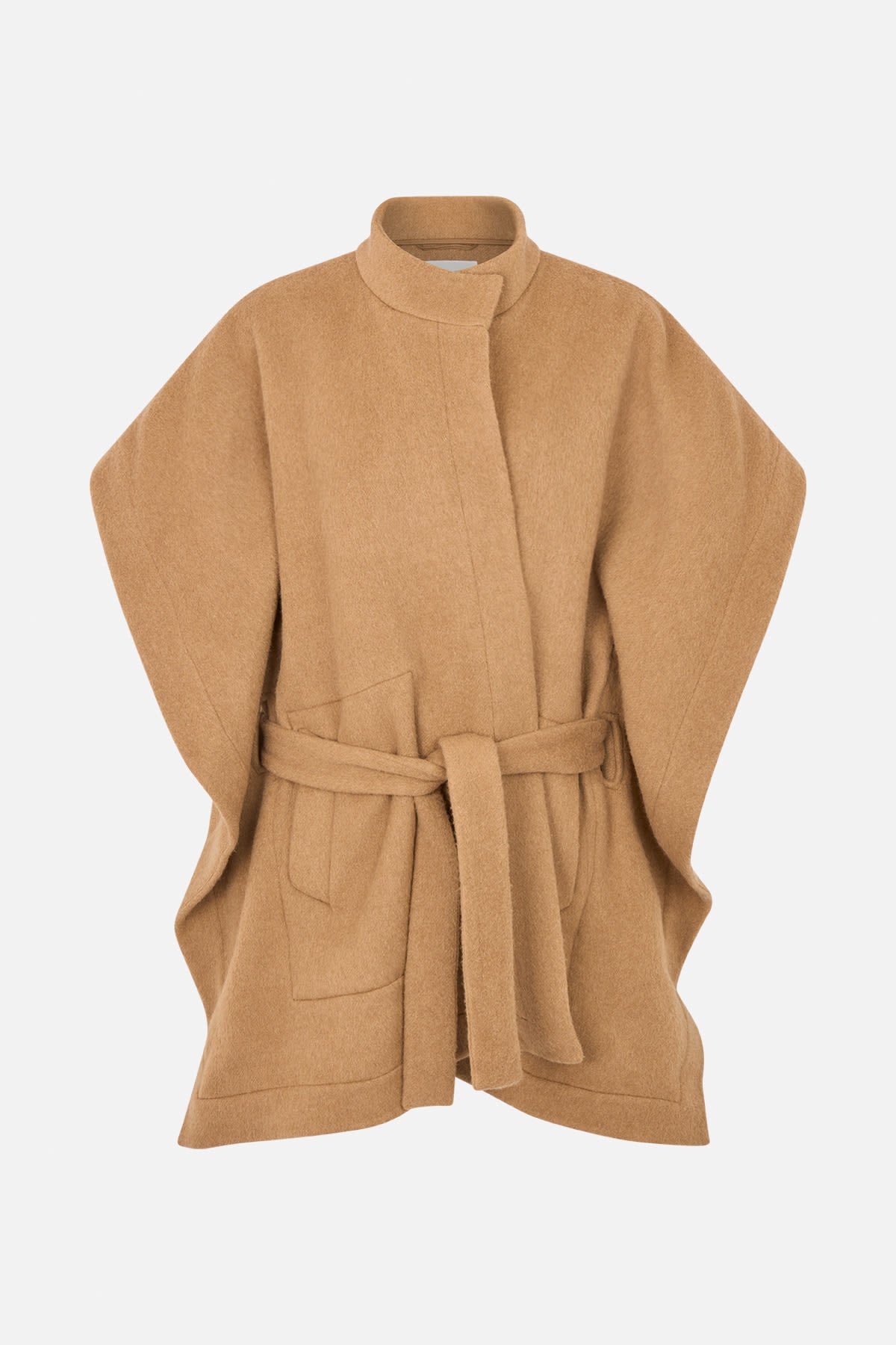 Tania - Wooly cape I Camel