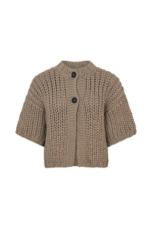 Alice - Rope knit cardigan I Walnut