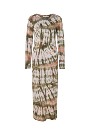 Simi - Lava long jersey dress I Rust combo