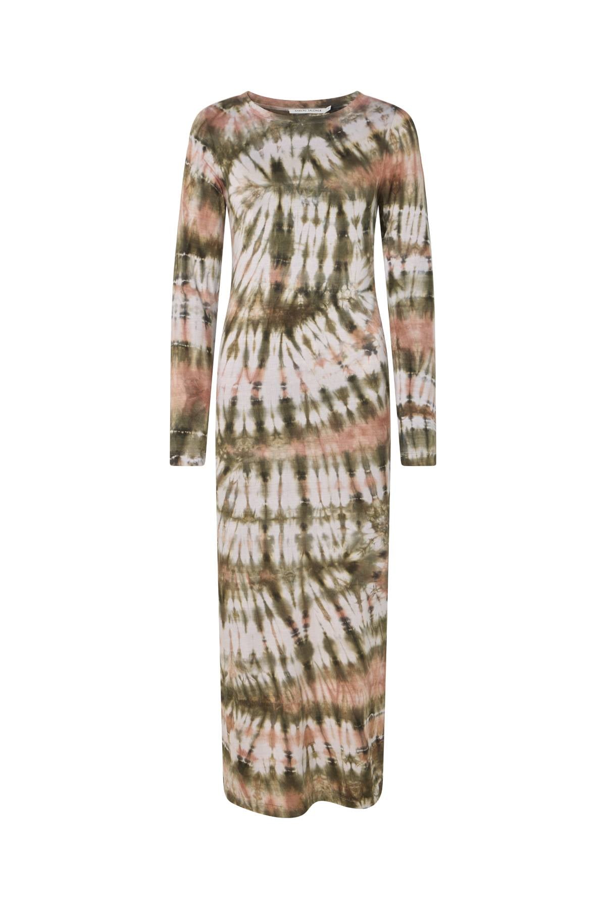 Simi - Lava long jersey dress I Rust combo