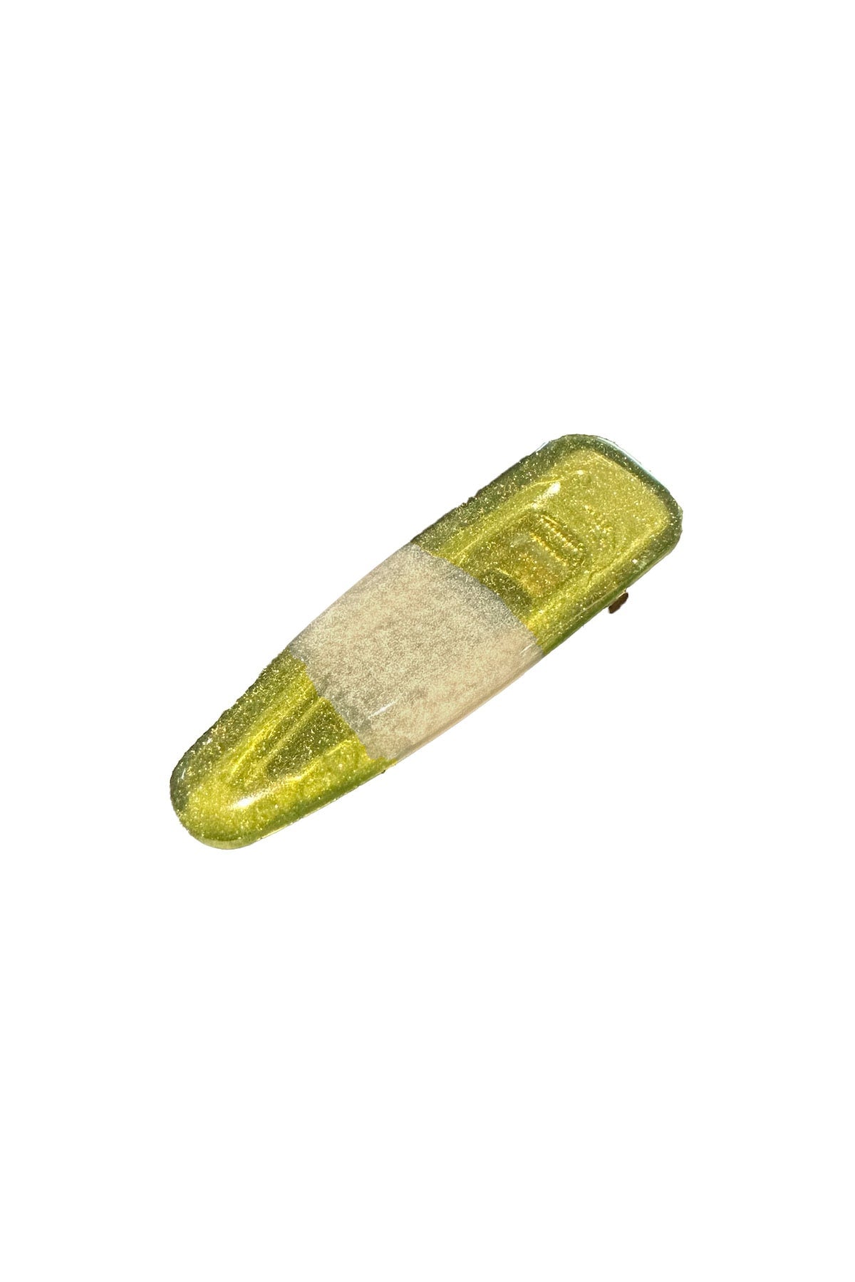 Hair Clip - Zia I Light Green Stripe