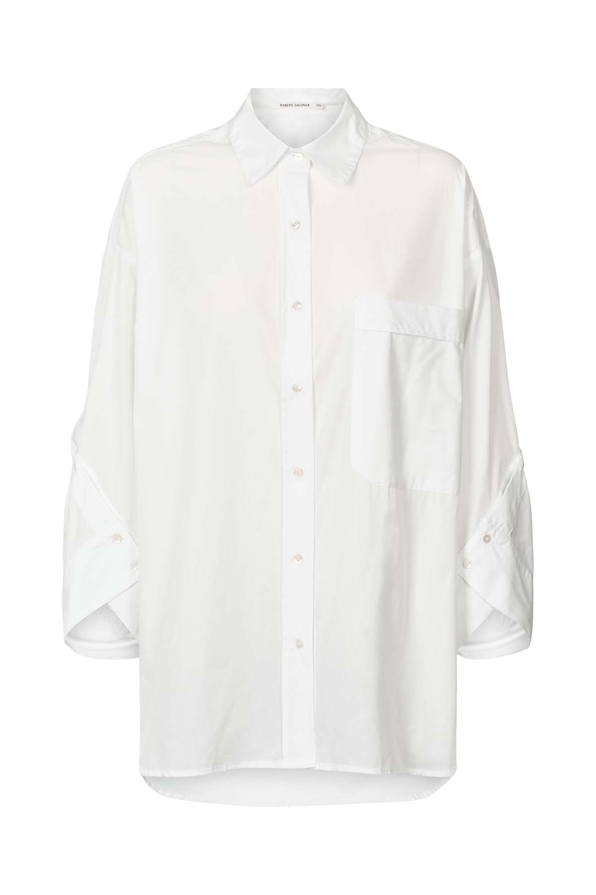 Bobbies - Poplin oversize shirt I White
